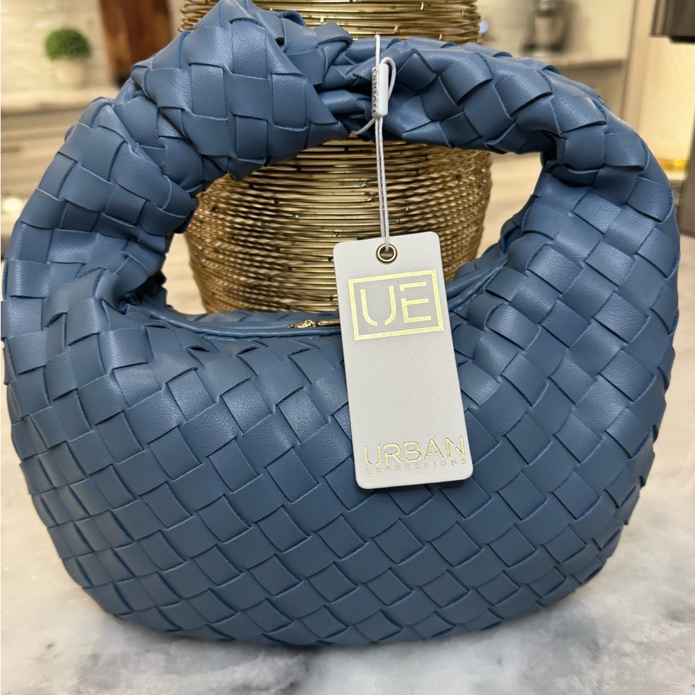 Urban Expressions Blue Woven Handbag